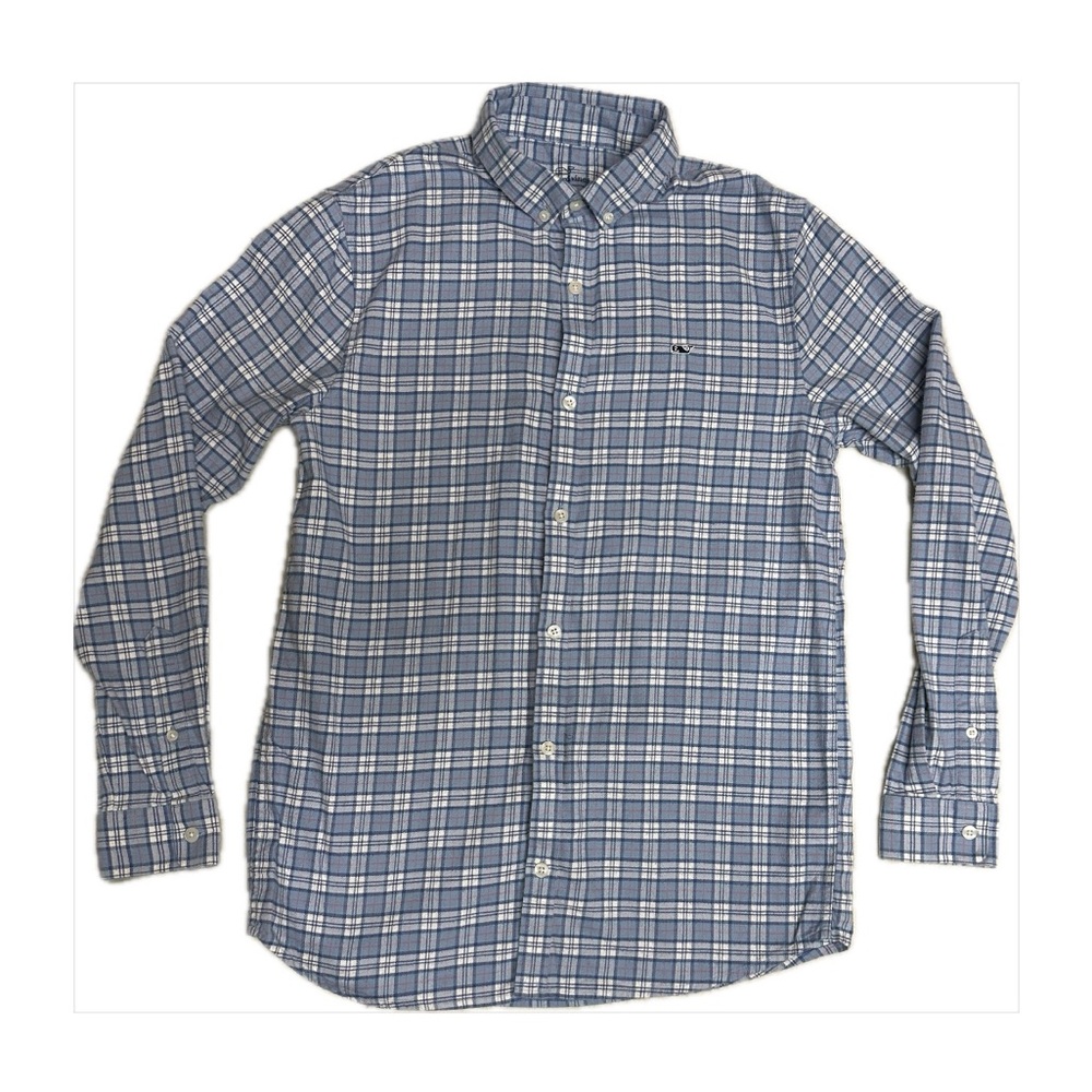 Vineyard Vines Kids Checkered Button-up (Size: X-Large) - Picture 2 of 5
